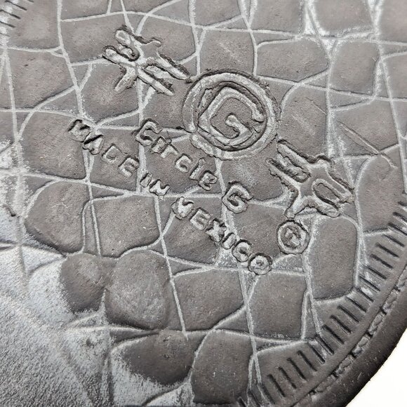 Circle G Women Distressed Black Leather Lasercut Western Cowboy Boots sz 8 - Picture 8 of 11